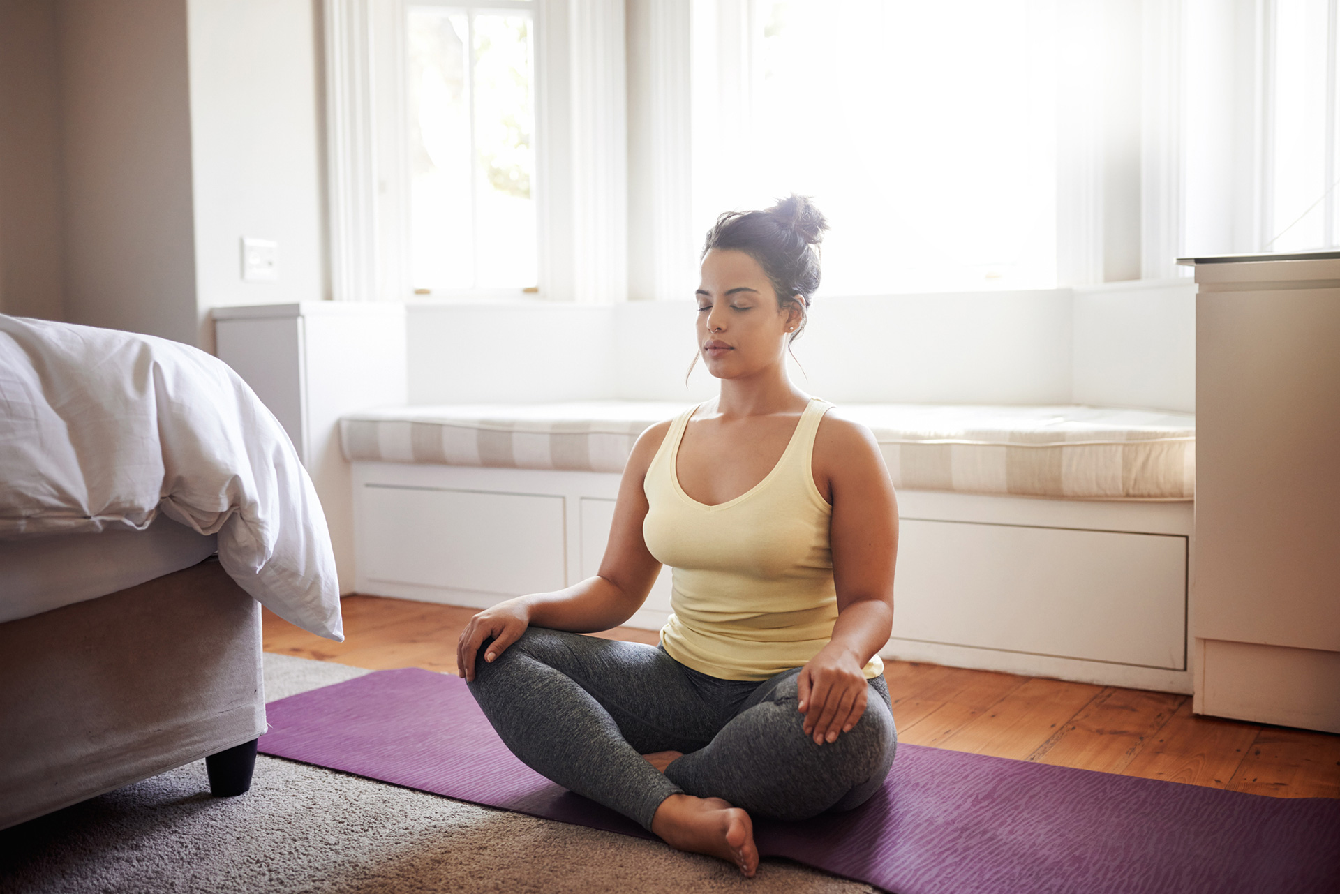 Woman meditating